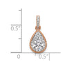 14k Rose Gold 1/2 carat Lab Grown Diamond VS/SI+ G+ Complete Teardrop Dangle Pendant
