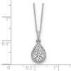 Gold Lab Grown Diamond Pear Shape Cluster Pendant Necklace