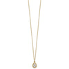Gold Lab Grown Diamond Pear Shape Cluster Pendant Necklace