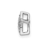 14k White Gold 1/10 carat Diamond Star Chain Slide Pendant
