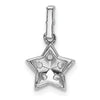 14k White Gold 1/8 carat Diamond Star Pendant