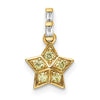 14k Diamond and Yellow Sapphire Star Pendant