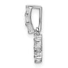 14k White Gold 1/10 carat Diamond Star Pendant
