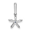14k White Gold Blue Sapphire and Diamond Star Pendant