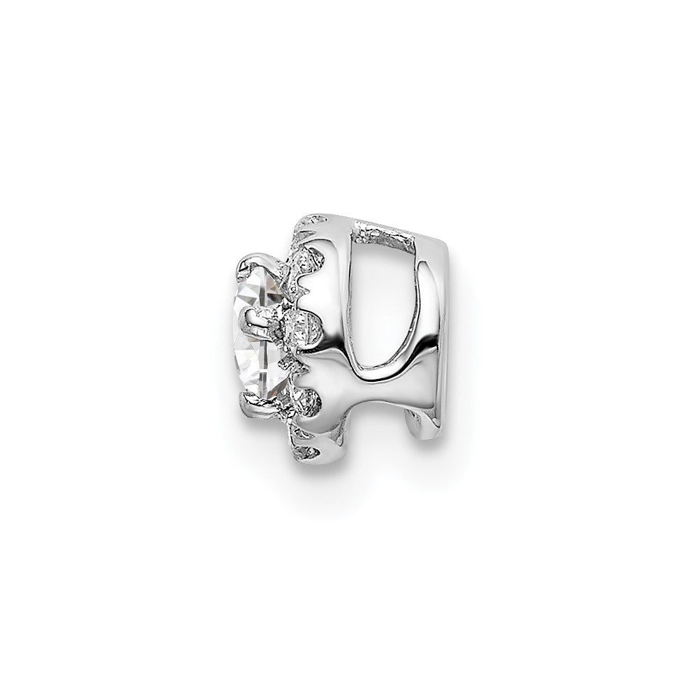 14kw Lab Grown Diamond Round Halo Pendant