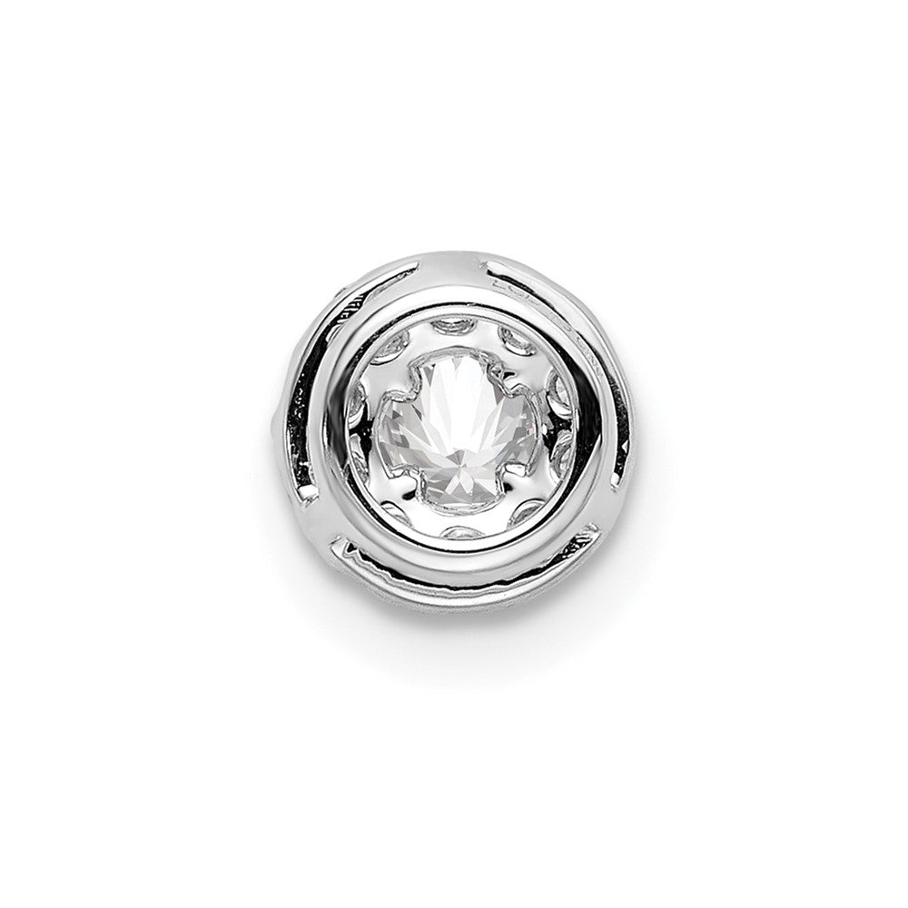 14kw Lab Grown Diamond Round Halo Pendant