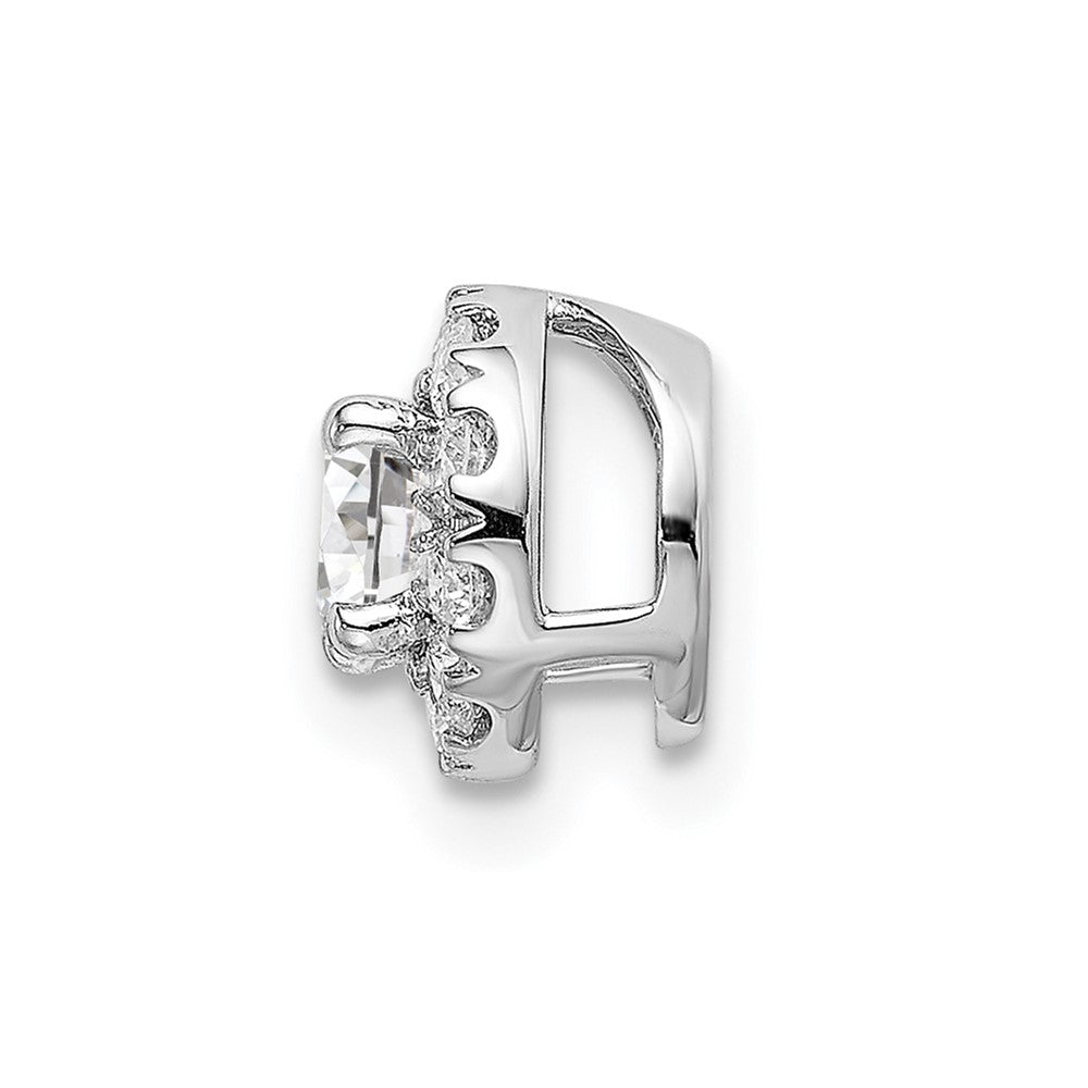 14kw Lab Grown Diamond Round Halo Pendant