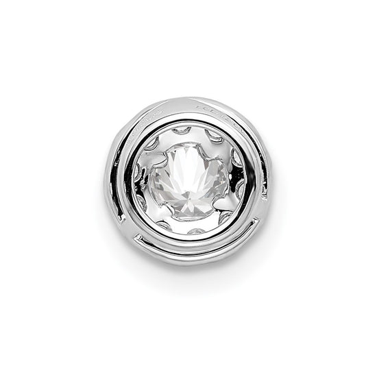 14kw Lab Grown Diamond Round Halo Pendant