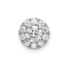 14kw Lab Grown Diamond Round Halo Pendant