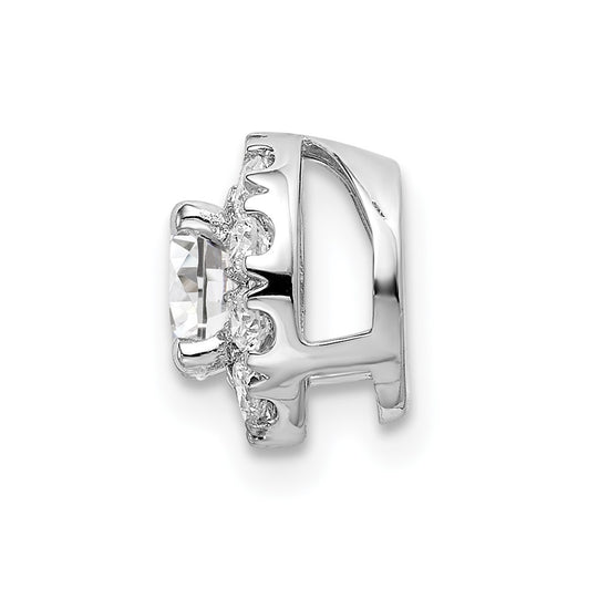 14kw Lab Grown Diamond Round Halo Pendant