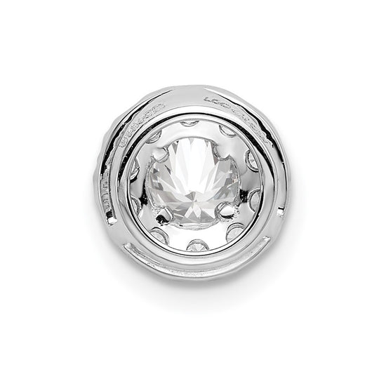 14kw Lab Grown Diamond Round Halo Pendant