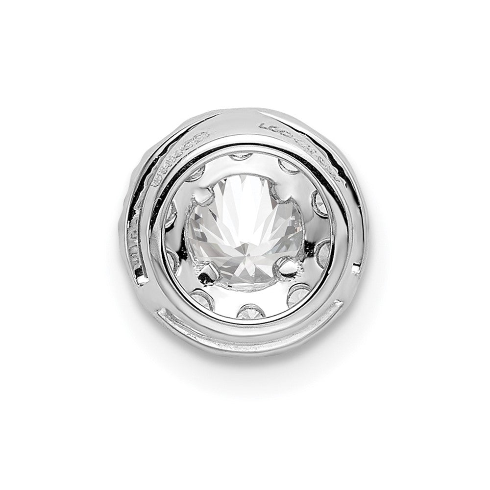 14kw Lab Grown Diamond Round Halo Pendant