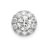 14kw Lab Grown Diamond Round Halo Pendant