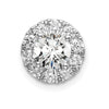 14kw Lab Grown Diamond Round Halo Pendant