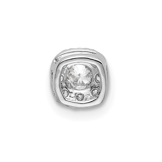 14kw Lab Grown Diamond SI1/SI2. G H I. Cushion Halo Pendant