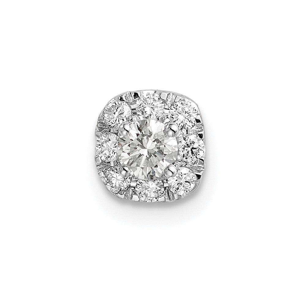 14kw Lab Grown Diamond SI1/SI2. G H I. Cushion Halo Pendant