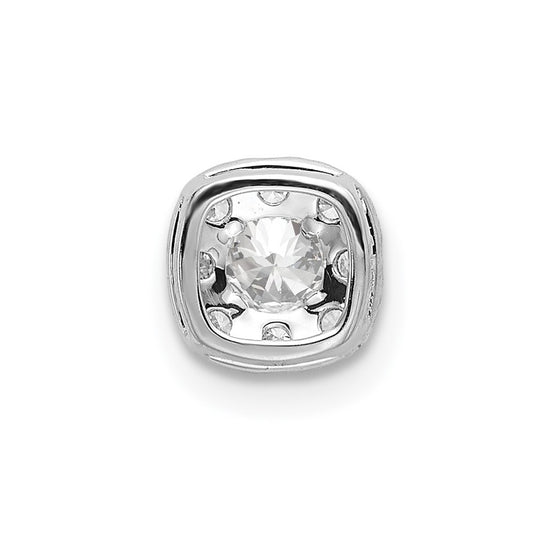 14kw Lab Grown Diamond SI1/SI2. G H I. Cushion Halo Pendant