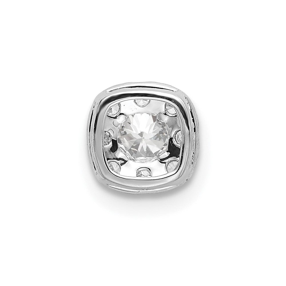 14kw Lab Grown Diamond SI1/SI2. G H I. Cushion Halo Pendant