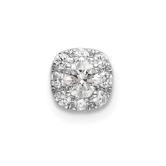 14kw Lab Grown Diamond SI1/SI2. G H I. Cushion Halo Pendant