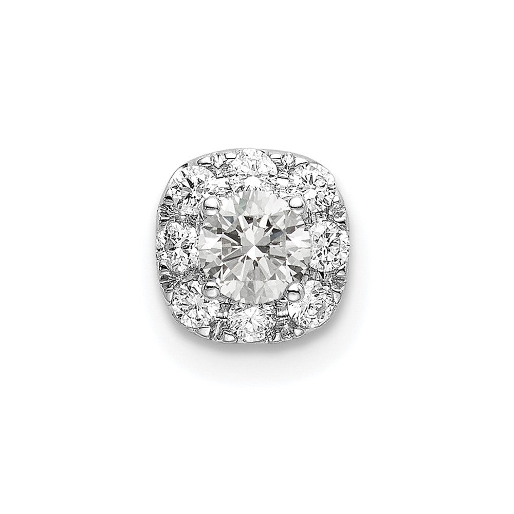 14kw Lab Grown Diamond SI1/SI2. G H I. Cushion Halo Pendant