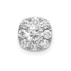 14kw Lab Grown Diamond SI1/SI2. G H I. Cushion Halo Pendant
