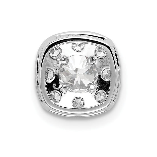 14kw Lab Grown Diamond SI1/SI2. G H I. Cushion Halo Pendant