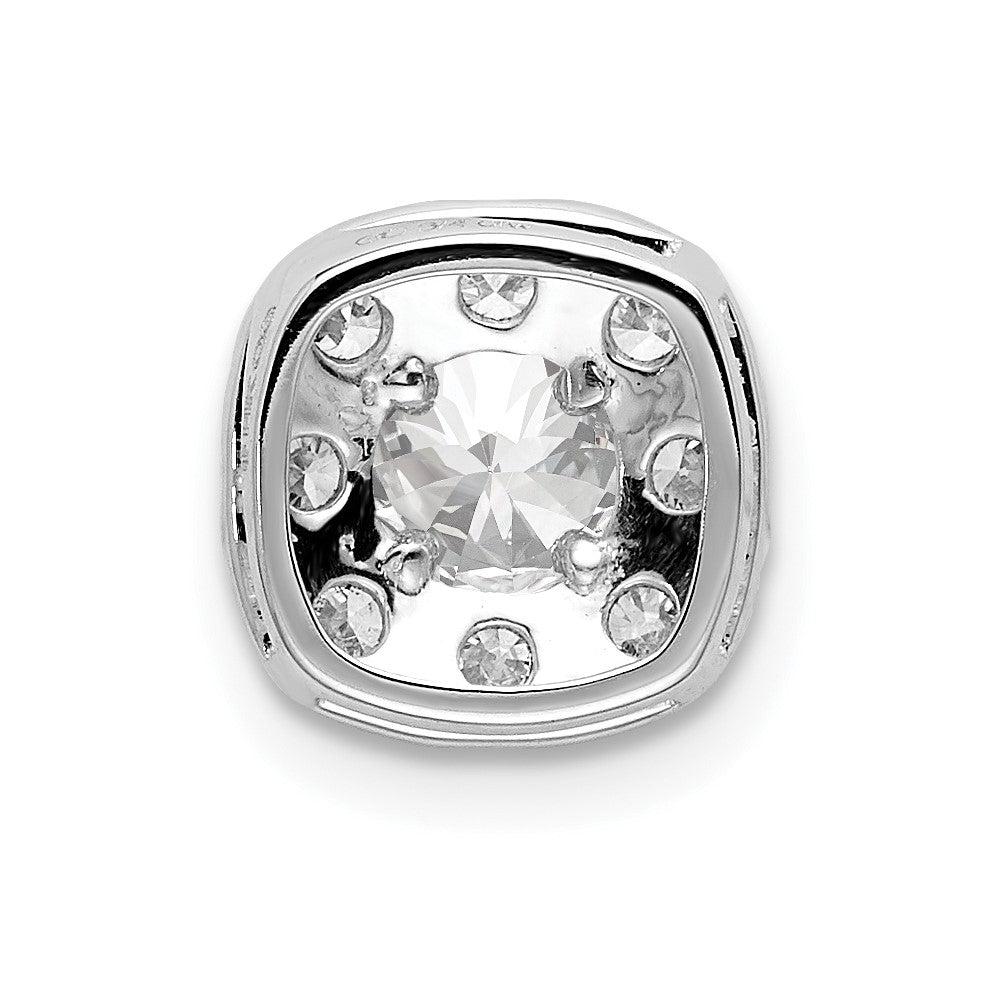 14kw Lab Grown Diamond SI1/SI2. G H I. Cushion Halo Pendant