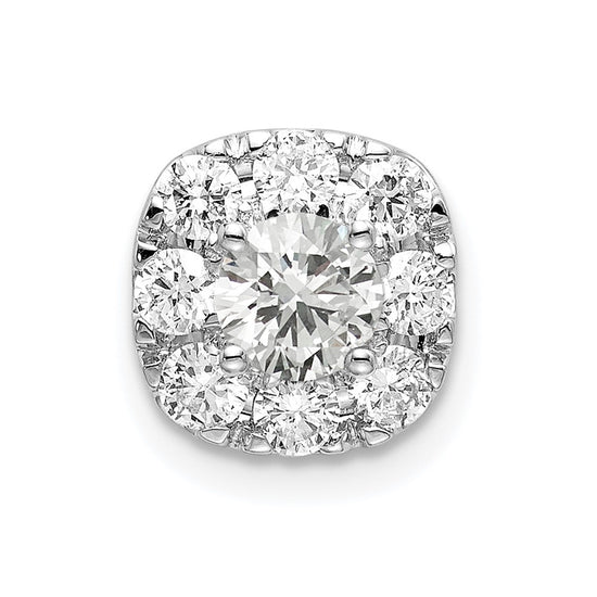 14kw Lab Grown Diamond SI1/SI2. G H I. Cushion Halo Pendant