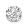 14kw Lab Grown Diamond SI1/SI2. G H I. Cushion Halo Pendant