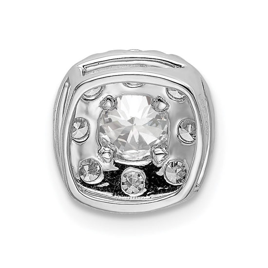 14kw Lab Grown Diamond SI1/SI2. G H I. Cushion Halo Pendant