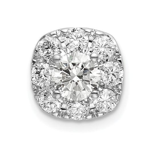14kw Lab Grown Diamond SI1/SI2. G H I. Cushion Halo Pendant
