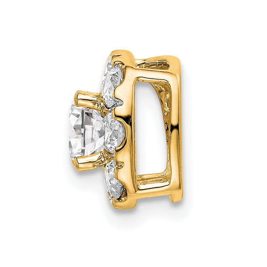 14kw Lab Grown Diamond SI1/SI2. G H I. Cushion Halo Pendant