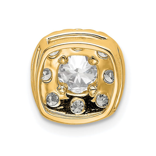 14kw Lab Grown Diamond SI1/SI2. G H I. Cushion Halo Pendant