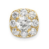 14kw Lab Grown Diamond SI1/SI2. G H I. Cushion Halo Pendant