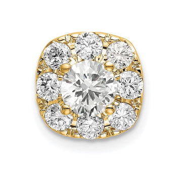 14kw Lab Grown Diamond SI1/SI2. G H I. Cushion Halo Pendant