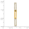 14k Polished 1/5 carat Diamond Rectangle Link Chain Slide