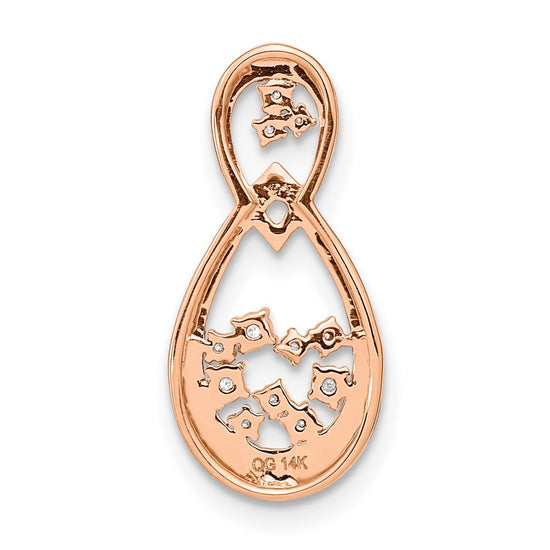 Diamond Double Teardrop Chain Slides