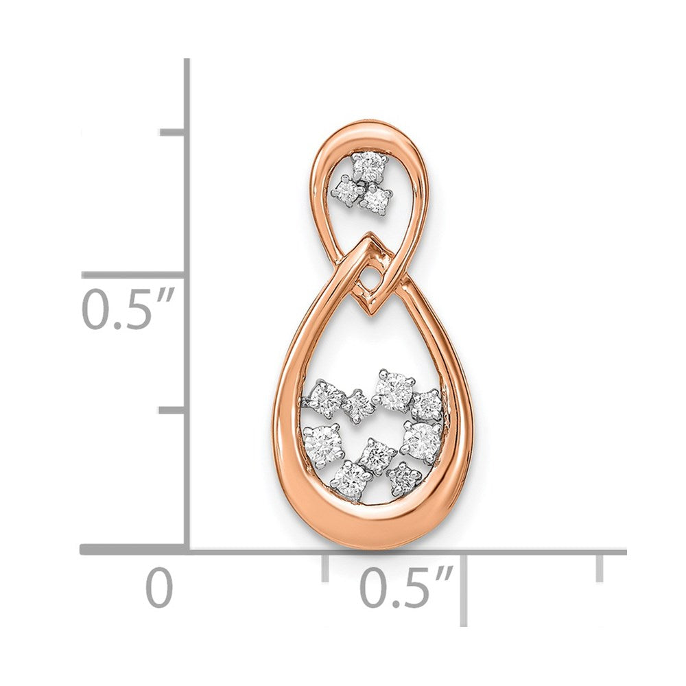 Diamond Double Teardrop Chain Slides