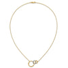 14k Two-tone Polished Triple Interlocked Circles 18 inch Necklace