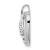 Gold Lab Grown Diamond 3-Stone Heart Chain Slide