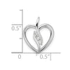 Gold Lab Grown Diamond 3-Stone Heart Chain Slide