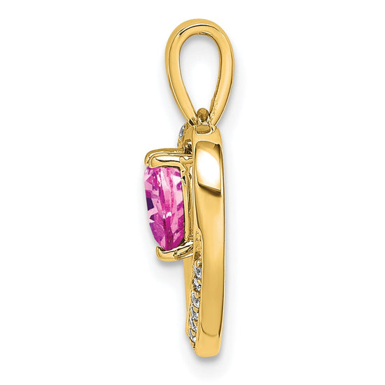 Gemstone and Diamond Heart Pendants