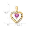 Gemstone and Diamond Heart Pendants