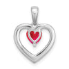 Gemstone and Diamond Heart Pendants