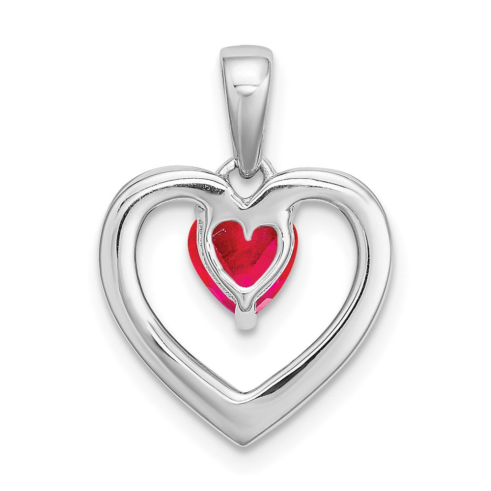 Gemstone and Diamond Heart Pendants