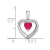Gemstone and Diamond Heart Pendants
