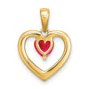 Gemstone and Diamond Heart Pendants