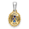 Oval Gemstone and Diamond Halo Pendants