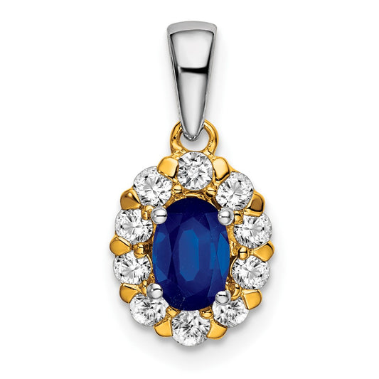 Oval Gemstone and Diamond Halo Pendants