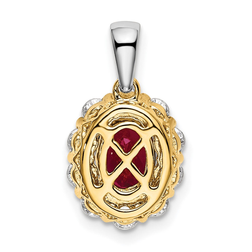 Oval Gemstone and Diamond Halo Pendants